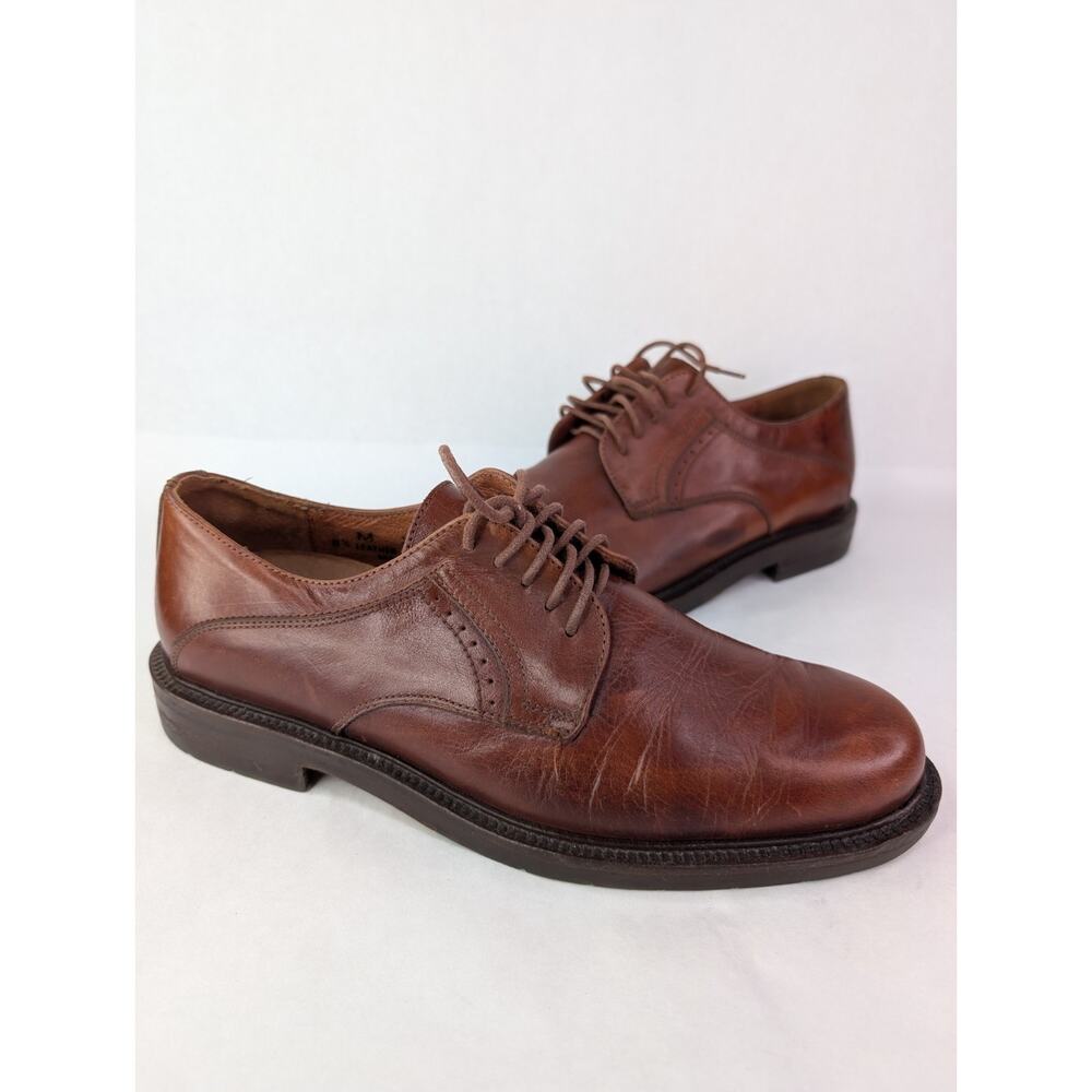 Johnston & Murphy Passport Brown Leather Oxford Lace Up Shoes 8.5M